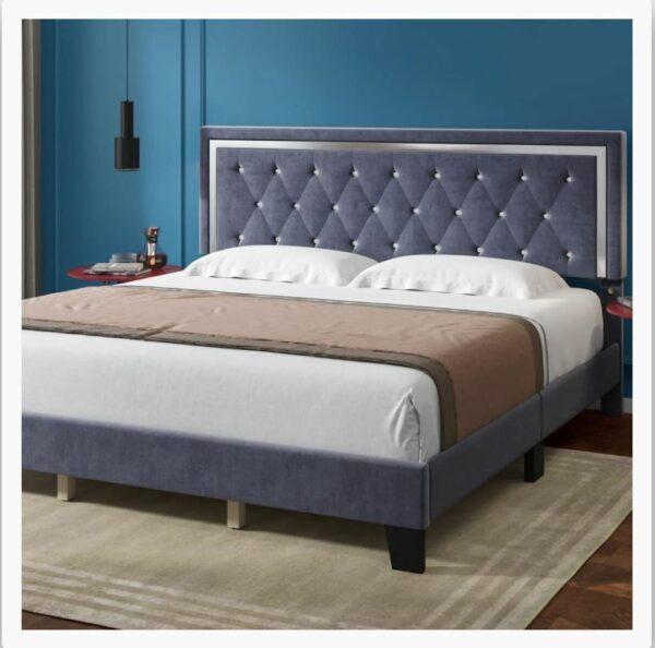 Lane Fabric Velvet Bed